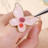 Resin Nail Art Palettes Set, 1 Pcs Resin Nail Art Palette and 1 Pcs Painting Drawing Color Plate with Adjustable Finger Rings Nail Holder Nail Art Display Tools Photography Props