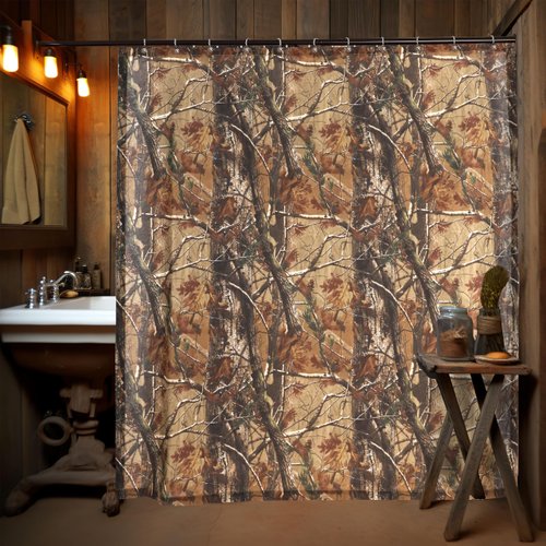 VISI-ONE Realtree All Purpose Camo Fabric Shower Curtain, 72 Inch Shower Curtain Deer Bathroom Decor - Create a Captivating Deer Bathroom Decor by Adding a Touch of Wilderness