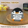 Krinisou Positive Crochet Animals Penguin Gifts, Mini Cute Penguin Decor for Office Desk, Inspirational Encouragement Thinking of You Gifts for Women