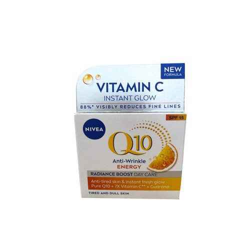 NIVEA Q10 Energy Healthy Glow Face Day Cream (50 ml), Energising Day Cream, Face Cream for Women, Moisturising Cream, Face Cream with Q10, Vitamin C, and Vitamin E