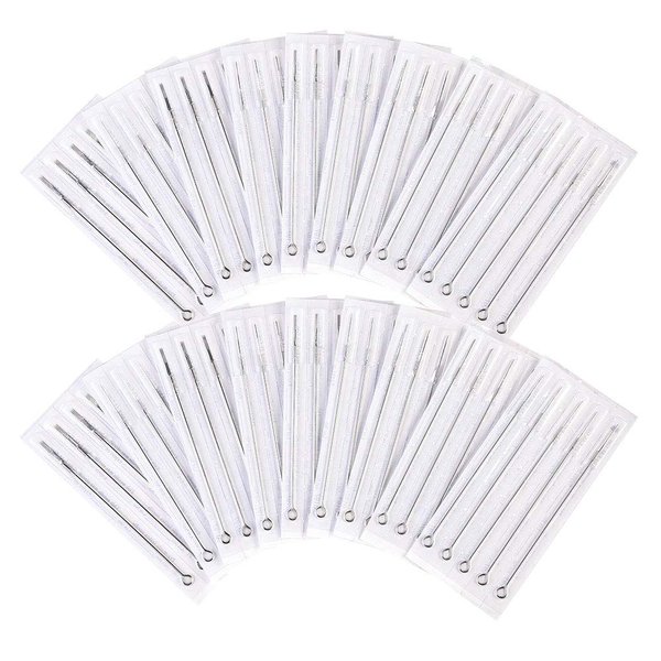 AW 100pcs Tattoo Needles Disposable Sterile Mixed Sizes 3RL 5RL 7RL 9RL 5RS 7RS 9RS 5M1 7M1 9M1