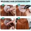Molain 25 Pieces Heat Shield Guards for Hair Extension, Clear Hair Extensions Shield Circular Single Hole Round Shield Spacers Templates Fusion Glue Protector for Hair Extension Bonding(Clear)