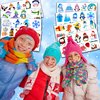 Winter Temporary Tattoos Theme 1st Birthday Party Decorations Supplies Favors 96PCS Cute Penguin Snowman Snowflake Polar Bear Tattoo Stickers Gifts for Kids Girls Boys School Prizes Carnival Christmas