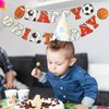 GLASNES Sports Happy Birthday Banner Sports Themed Party Decorations Football, Baseball, Soccer, Basketball, Multi Sports Theme Birthday Decor for Kids Boys