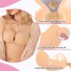 Invisible Sticky Bra Strapless Self Adhesive Bra Push Up Adhesive Bra for Women 2 Pairs (B) Nude