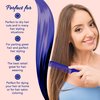 Allegro Combs Rat Tail And Three Row Combs For Women Parting Hairstylist Wide Tooth Comb Detangling Hair Styling Apply Product In Curly Hair Made In The USA 2 Pcs. (Royal Blue)