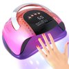 Gel UV LED Nail Lamp, 268W High Power Nail Gel Light, 4 Timer Settings and Professional Manicure Nail Lamp with Automatic Sensor