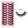 Generic Lashes Faux Mink False Eyelashes, 10pcs, Wispy Long Length, Fluffy (6D-02), black