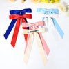 10PCS Silky Satin Hair Bows Hair Clip Ribbon Accessories Ponytail Holder Slides Metal Clips French Barrette Hair Bow for Women Girls Toddlers Teens Kids