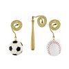 Soccer ball, Baseball and Baseball Bat 3 piece Fan Pull Chain FA100
