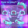 AOTIBO Fast Push Machine Light Up Fidget Toys for Kids Adults, Handheld Game for Kids 3-12, Quick Push Bubble Stress Toy, Sensory Toys Travel Games, Xmas Birthday Gifts for Boys Girls (Blue - Purple)