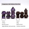 Haxtec Metal DND Dice Set Purple Black Real Scene D&D Metal Dice Set for Dungeons and Dragons TTRPG DND Gifts Elderitch Blast