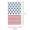 C.R. Gibson TW8-21994 Disposable Dinner Napkins and Guest Towels, 4.25'' x 8'', Red, White, and Blue American Flag, 16pcs