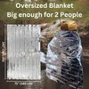 [4 Pack] Oversized Emergency Blanket 71”x142” | Emergency Mylar Blankets | Survival Blanket for Survival Supplies, Camping, Hiking, or Emergencies