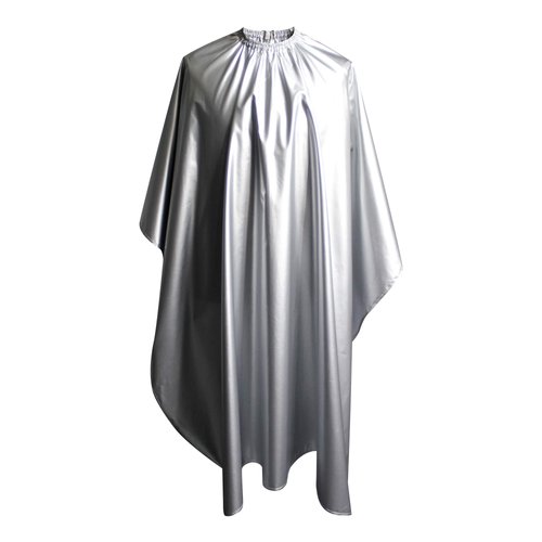 SMARTHAIR Professional Salon Cape Polyester Haircut Cape Shampoo & Chemical Resistant Barber Cape,54”x62”,Silver,C012001B-S