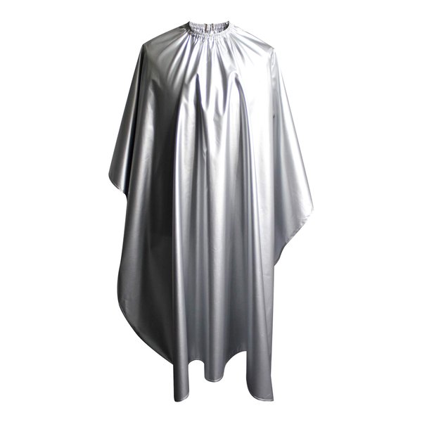 SMARTHAIR Professional Salon Cape Polyester Haircut Cape Shampoo & Chemical Resistant Barber Cape,54”x62”,Silver,C012001B-S