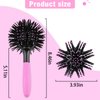 INVODA 3D Round Hair Brushes for Women Blow Drying Detangling Hairbrush 360 Degree Styling Hair Brush for Thick Curly Hair Circle Hair Comb for Wet and Dry Hair (2 PCS)