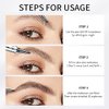 Eyebrow Pencil Eyebrow Microblading Pen - Eye Makeup Eyebrow Pen Micro 4 Point Brow Pen Lift & Snatch Eyebrow Microblading Pen Long-Lasting Waterproof Natural Eyebrow Hair (05 Grey)