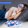 my novel things Heated Cold Eye Mask Silky Sleep Mask with Cooling Gel & Microwavable Heating Flaxseed Pad Warm Compress for Dry Eyes Care Sleeping Women Beauty Blindfold for Migraine Puffy Swollen