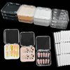 12 Pcs Press on Nail Storage Box with 60 Pcs Adhesive Double Sided Tape Acrylic Fake Nail Display Box Artificial False Nail Box Organizer Nail Case Nail Packaging Box for Nail Art Home Salon Use