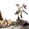 Creative Beast Studio Beasts of The Mesozoic: Accessory Pack: Mountains Environment with Troodon F. Juvenile - 1/6th Scale Dinosaur Action Figure Set, Hand-Painted