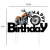 Motorcycle Happy Birthaday Cake Topper Motorcycle Racing Themed Cake Decoration Motorcycle Enthusiasts Birthday Party Supplies
