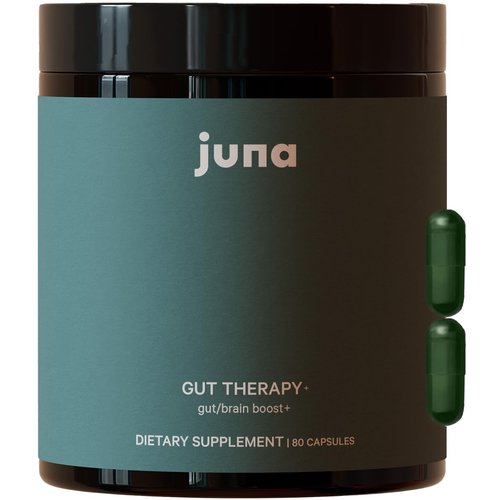 Juna Gut Therapy - Advanced Brain & Gut Health Support with Prebiotic & Probiotics - Improved Mood, Attention & Energy - Supports Memory, Focus & Mental Clarity - Fuel Cognitive Performance (80 Caps)
