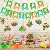 Sloth Birthday Party Decorations Set Sloth Theme Happy Birthday Banner Cake Toppers and 3 Pieces Sloth Honeycomb Table Centerpiece for Baby Shower, Birthday Party