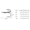 130 PCS Treble Hooks Kit High Carbon Steel Round Bend for Lures Baits Fishing Hook Set 4# 6# 8# 10# for Freshwater Saltwater