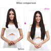 Clip in Hair Extensions Human Hair 100% Brazilian Virgin Human Hair 8pcs Per Set with 18 Clips Double Weft Dark Brown for Women 14 Inch