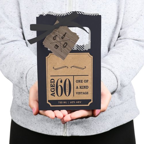 Big Dot of Happiness 60th Milestone Birthday Party Favor Boxes - Set of 12