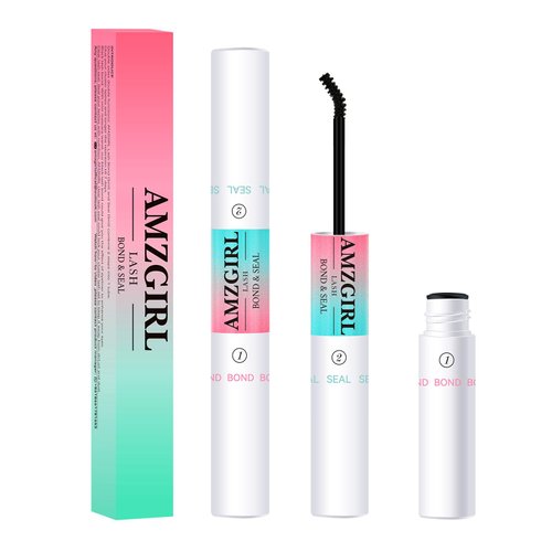 Lash Bond and Seal Eyelash Cluster Glue House of Lash Clusters Mascara Wand Glue 10ml Long Lasting 72 Hours Black Cluster Lash Glue + Lash Seal 2 in 1 Lash Clusters at Home by AMZGlRL(White)