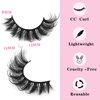 Short Cat Eye Lashes Fluffy Mink Lashes Natural Look Wispy False Eyelashes 15mm D Curl Volume Extension Fluffy Fox Eye Fake Eyelashes Extension by Geeneiya