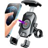 BRCOVAN Motorcycle Phone Mount, [1s Lock] [One Hand Operation] Bike Phone Mount, Aluminum Alloy Mounting Base Handlebar Cell Phone Holder for Bicycle Motorcycle ATV Scooter Fit 4''-7'' Smartphones
