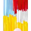 Crepe Paper Streamers 656ft 8 Rolls, Pack of Red, Light Blue, Yellow and White Party Streamers for Birthday Wedding Baby Bridal Shower Decorations Christmas Craft Supplies (1.8 Inch x 82 Ft/Roll)