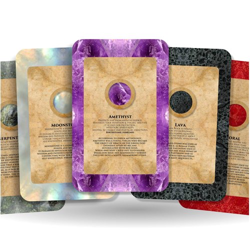 Ibiza Tarot - Spirit Gems Oracle - Discover Healing Stones| Fortune Telling Tarot Cards Deck for Beginners | Authentic Tarot Experience- Set of 23 Cards