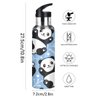 KEEPREAL 22 OZ Cute Cartoon Panda Water Bottle with Straw - BPA Free Leakproof Stainless Steel Water Bottle for Women Men Water Jug for Fitness Gym Outdoor Sport