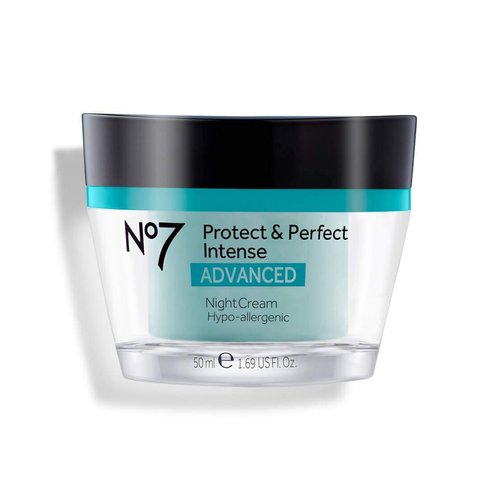 Boots No7 Protect &amp; Perfect Intense Almond Scented Night Cream - 1.69 Fl Oz - Gluten-Free, Hypoal...