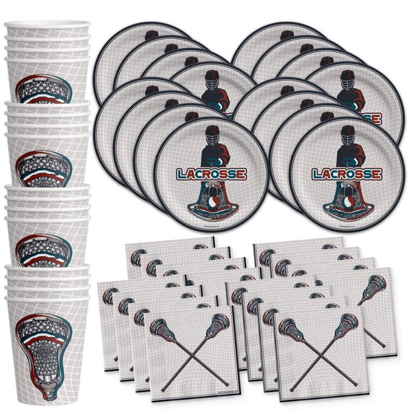 Lacrosse Birthday Party Supplies Set Plates Napkins Cups Tableware Kit for 16