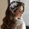 DIMNIE Bridal Headwear with Hair Comb - Wedding Headband for Brides