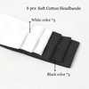 MLMOMVME 6 Pcs Black White Headbands for Women Hair Cotton Headband Non-slip Stretchy Elastic Head Wrap Holder Hair Accessories