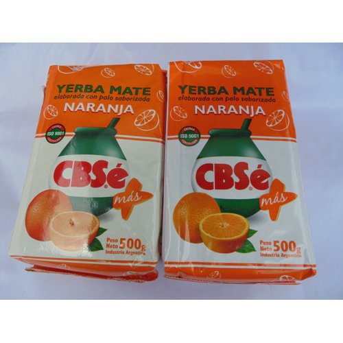 Yerba Mate Cbse Orange/naranja, 1.17 Lbs/500 G (2pack)