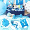 RoundFunny 23 Pcs Dog Birthday Party Supplies Dog Birthday Toy Set Dog Birthday Cake Teething Toys Squeak Toy Interactive Dog Toys Dog Birthday Decorations with Box for Puppy Small Medium Dogs(Blue)
