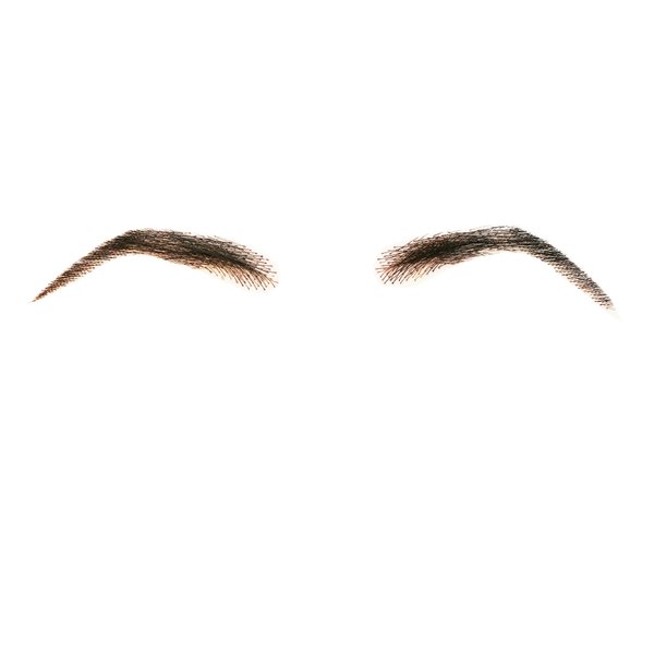 Justin Happy Fake Eyebrows Hair Extensions Handmade Human Hair Lace Eyebrows One Pair Brown False Eyebrow Extensions for Women(Brown)