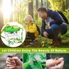 2 Sets Bug Catcher Kit for Kids, Bug Collection Kit Gifts with Retractable 360° Rotatable Magnifying Glass Insect Observation Box, Insect Clip, Butterfly Net, Tweezer, Outdoor Activities for Kids