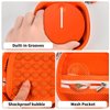 Boobowl Hard Case Compatible with SIMO/for Skyroam Solis Lite 4G LTE Portable WiFi Mobile Hotspot, Travel Router Storage Bag with Mesh Pocket for Rechargeable Batteries, Charger (Box Only) - Orange