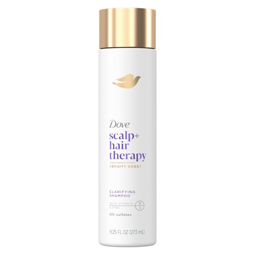 Dove Density Boost Clarifying Shampoo Scalp + Hair Therapy for Gentle Cleansing, with Vitamin B3, Zinc and 0% sulfates, 9.25 oz