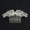 Brihasory Bowknot Bride Wedding Hair Comb Silver Crystal Rhinestone Bridal Hair Accessories for Bride Party Prom Head Pieces Flower Hair Sides Elegant Hair Clips for Women and Girls Bridesmaids Gifts