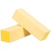 ForPro Professional Collection Yellow Pedicure Block, 220/220 Grit, Three-Sided Pedicure Nail Buffer, 3.75”L x 1”W x 1”H, Yellow, 15-Count