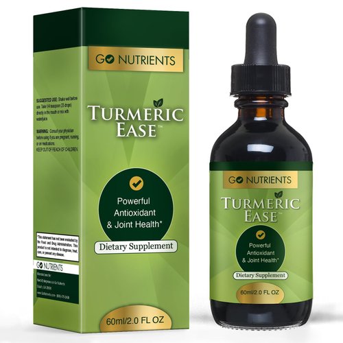 Turmeric Ease - Liquid Drops Curcumin with Black Pepper - Joint - 2.0 oz. | 48 Servings